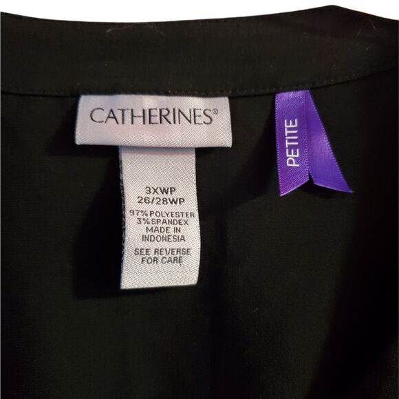 Catherines Color Block Blouse Black/Blue •Size 3X - Picture 7 of 12